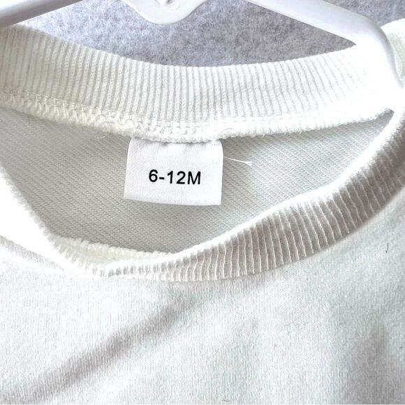 NEW Christian White Baby Onesie 6-12M snap closure and stretchy thigh - Picture 6 of 7